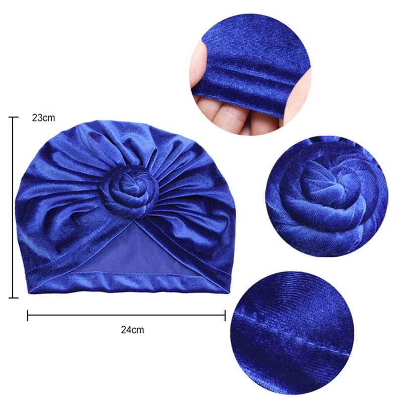 Donut Turban Caps for Women Hijab Cotton Headscarf Hat Female Headband Turbans Muslim Cap Chemotherapy | Тематическая одежда и