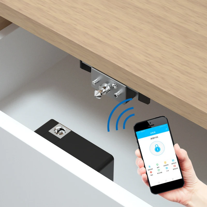 Smart Drawer Lock Intelligent Cabinet Locker APP Unlock ElectronicHidden Furniture Wooden Door IC/ID Card TT | Безопасность и