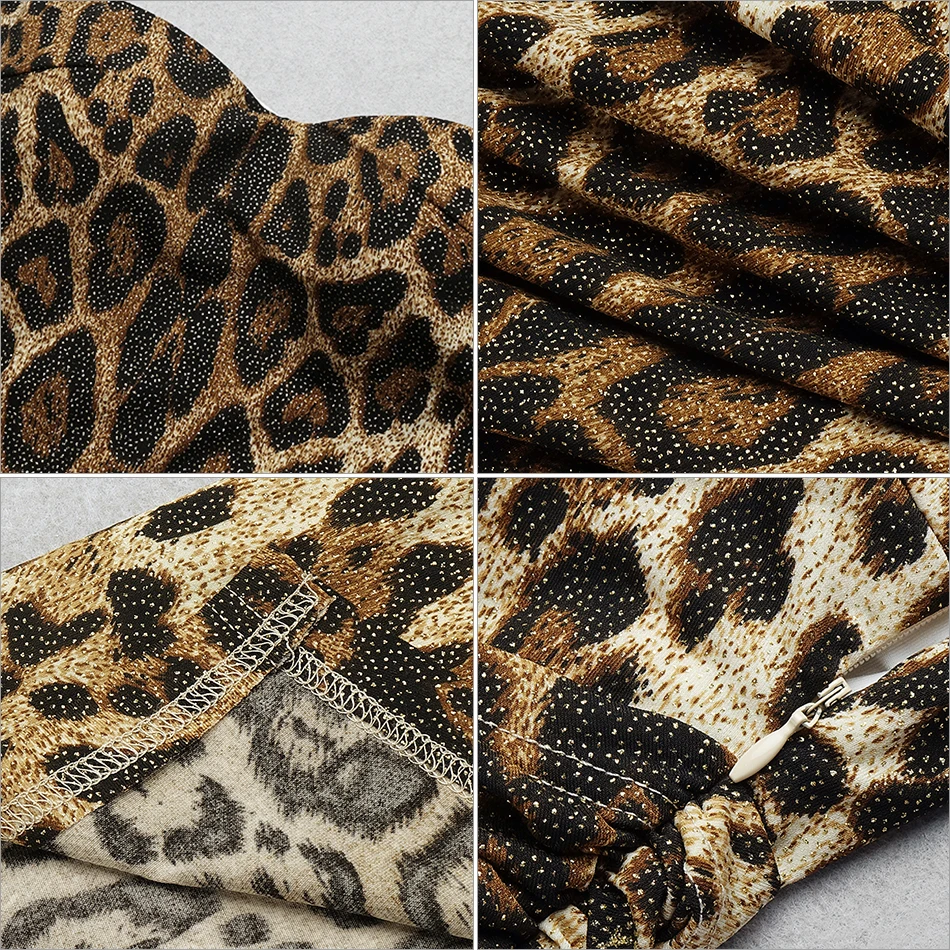 

Adyce 2021 New Winter Fashion One Shoulder Leopard Long Sleeve Dress Sexy Women Night Club Celebrity Evening Runway Party Dress