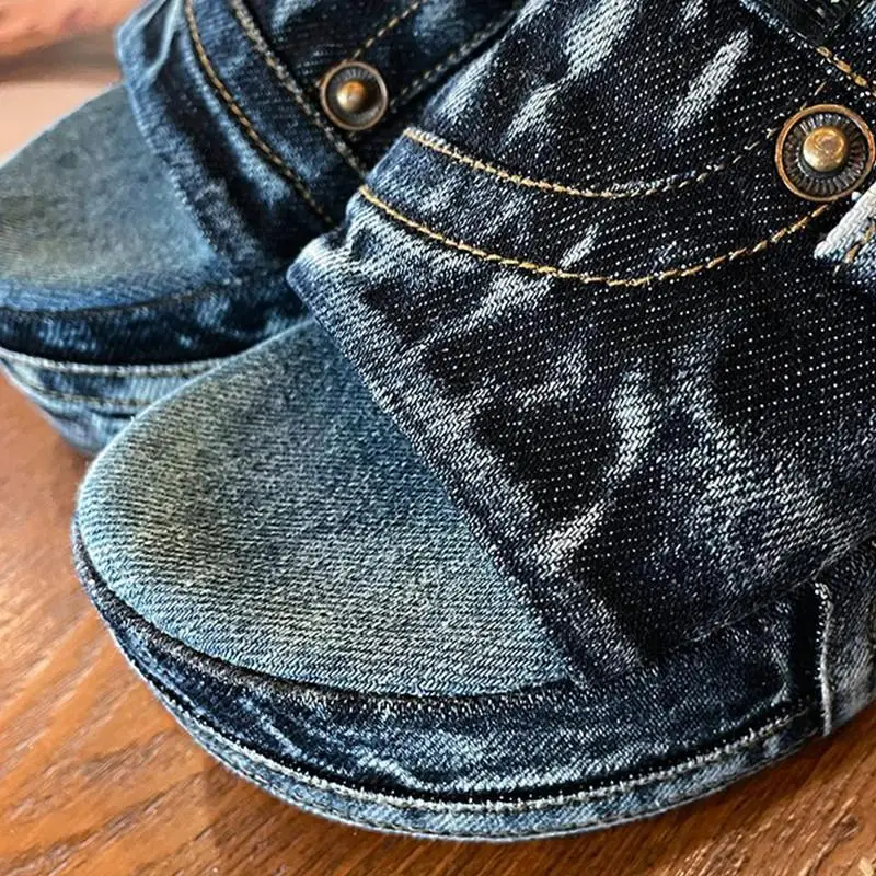 

2021 New Women's Shoes Fashion Trend Classic Solid Color Denim Open Toe High Heel Platform Comfortable Casual Sandals 7KG152