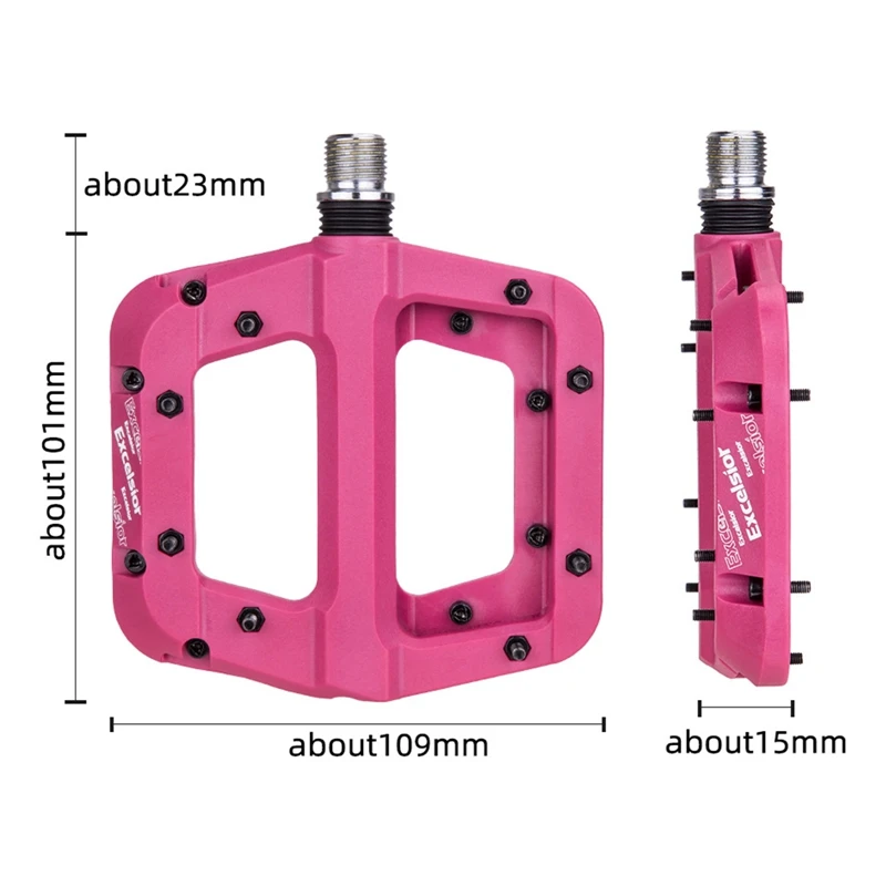 

1 Pair MTB Pedals Mountain Bike Pedals 3 Bearing Non-Slip Lightweight Nylon Fiber Bicycle Platform Pedals for BMX MTB 9/16"