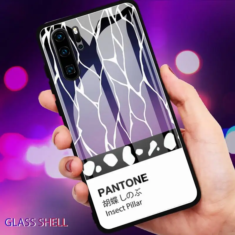 

DIY pretty Demon Slayer Blade Phone Case For Huawei P9 10Plus 20PRO P30 Lite Back Cover Tempered Glass Cases For NOVA 3E Series
