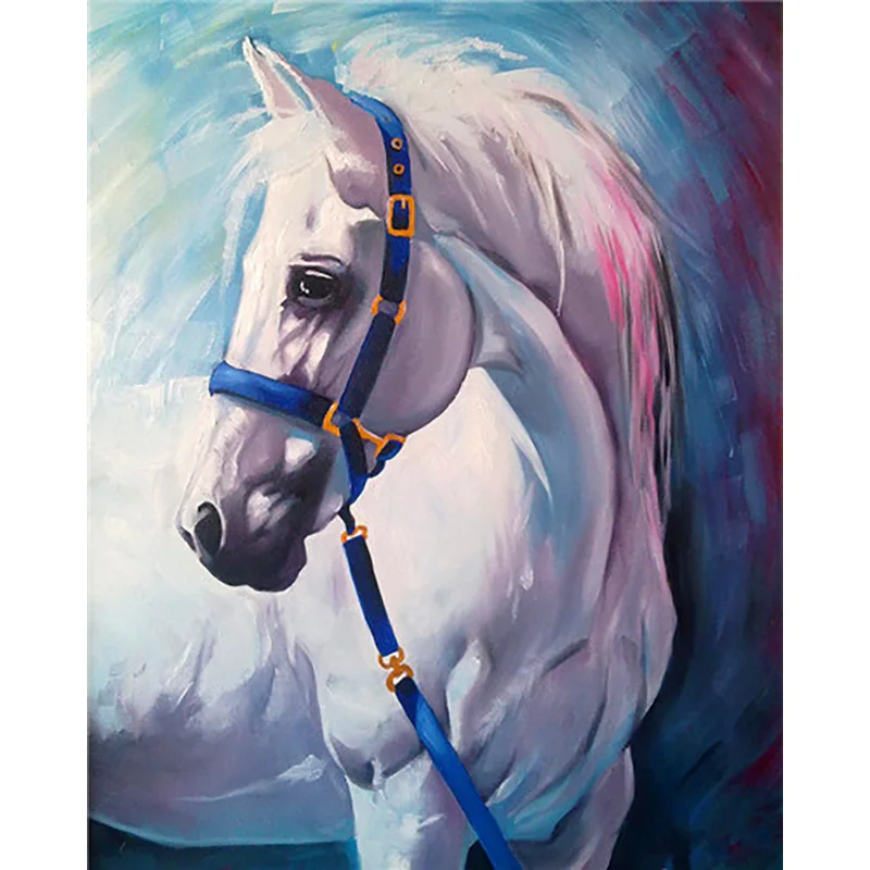 paint by numbers20 DIY краски по номерам Lienzo Pintura por Numero картины по номерам Pintar por Numeros лошадь пронумерованные картины - Цвет: paint by numbers20