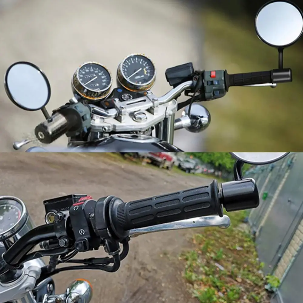 

85% Hot Sales!!! 1 Pair Universal Motorcycle Motorbike Handlebar Mount Round Rearview Side Mirror