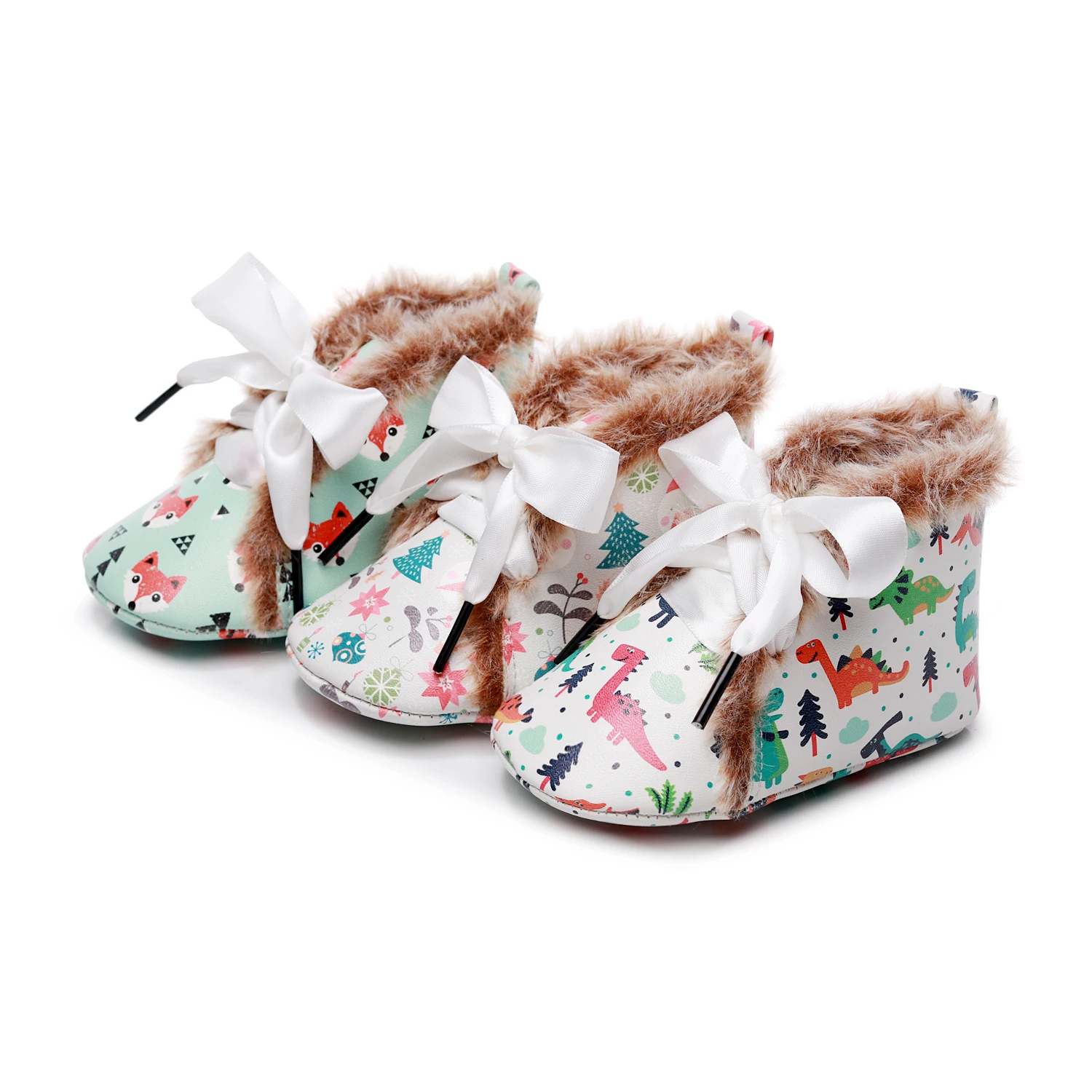 

Unisex Baby Shoes Floral Printed Prewalker Cotton-Padded Soft Soled Shoes First Walker for Boys Girls