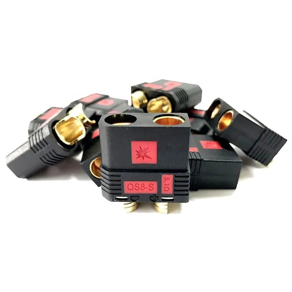 Conector de bater&iacute;a resistente de QS8-S, conector dorado antichispa, enchufe grande de alimentaci&oacute;n para protecci&oacute;n de plantas, modelo de coche teledirigido, 2/5 pares-4