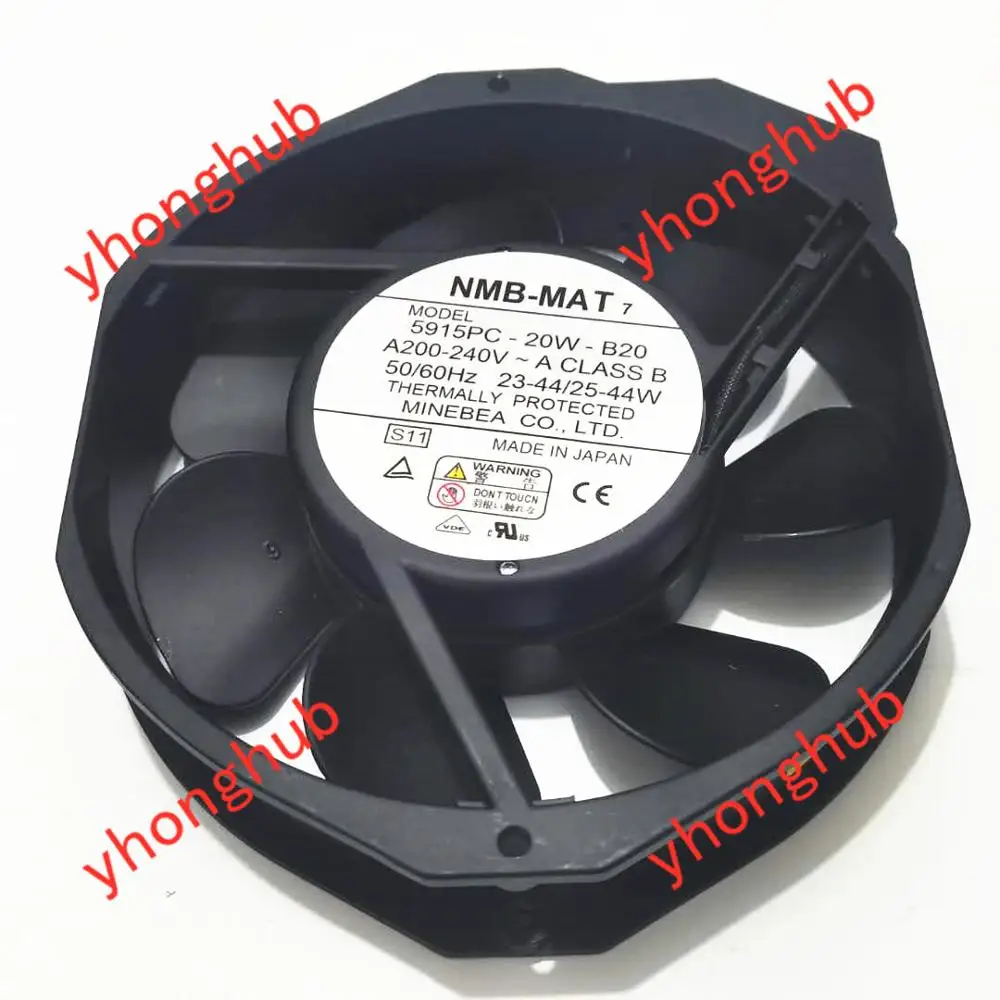 NMB MAT 5915PC 20W B20 S11 AC 200 240V 50/60Hz 23 44/25 44W 150x172x38mm вентилятор охлаждения сервера|round fan|server