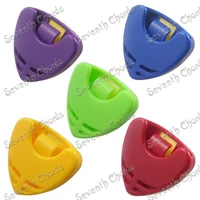 10 pcs colorful triangle shape guitar pick holderguitar pick plectrum holder case boxpick clipself adhesive