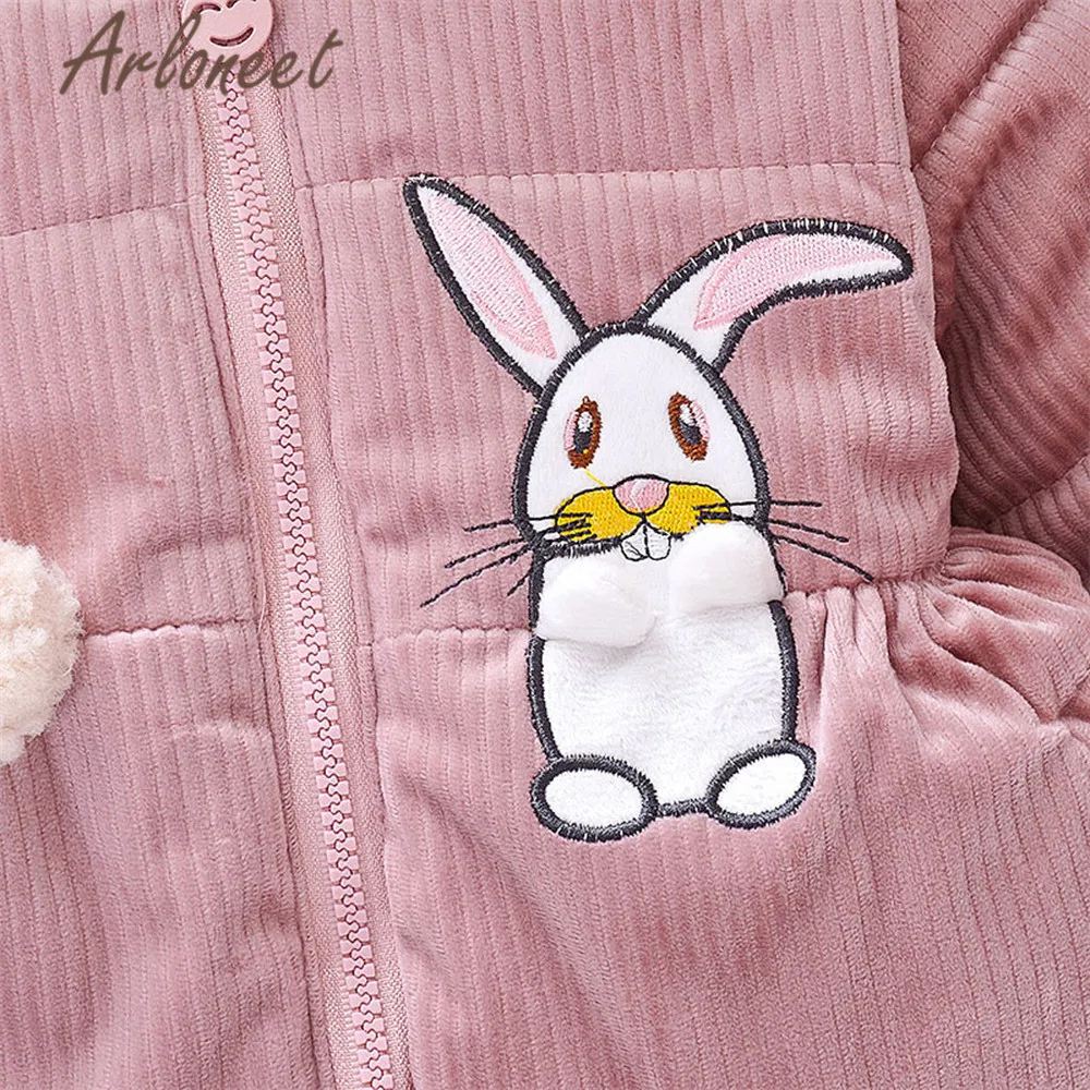 ARLONEET пальто с мультяшным рисунком для маленьких девочек теплое зимнее плотное