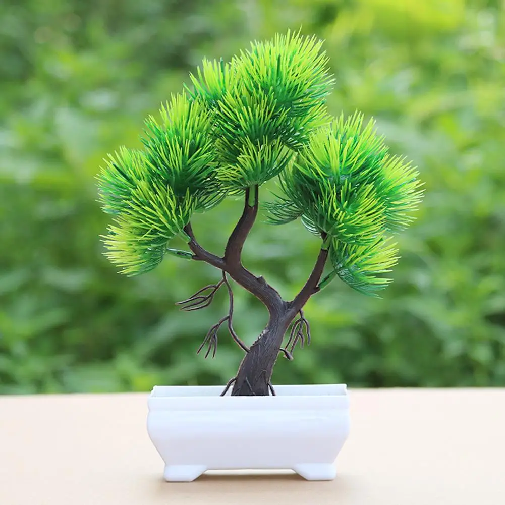 Новое искусственное сосновое растение в горшке бонсай для свадебной вечеринки
