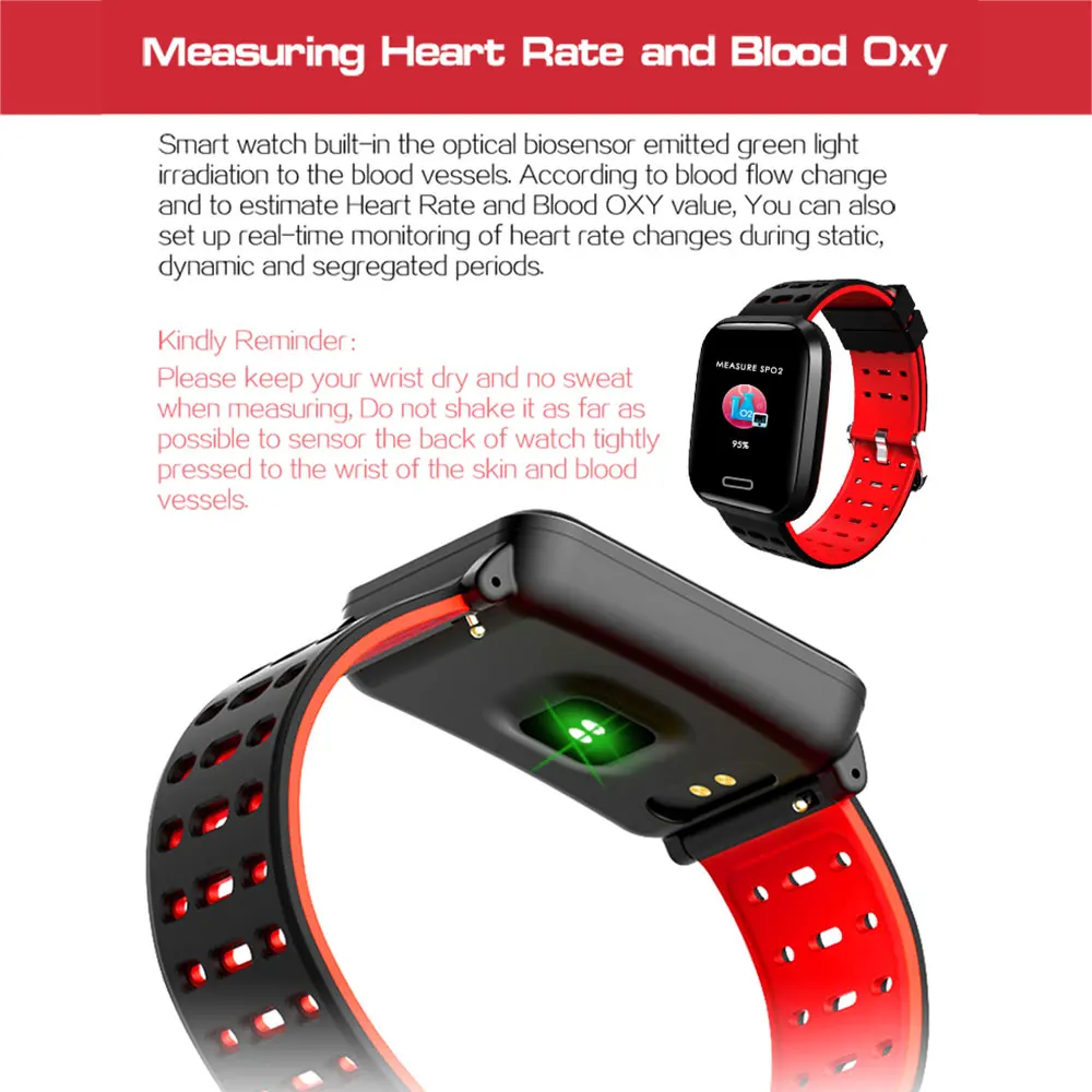 Новинка фитнес трекер A8 умные часы для мужчин пульсометр полное касание 1 3 дюйма