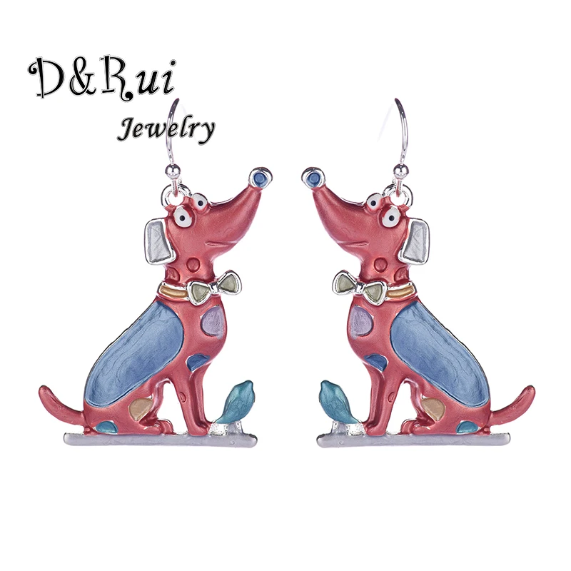 Разноцветные серьги подвески из эмалированного сплава для девочек вечерние