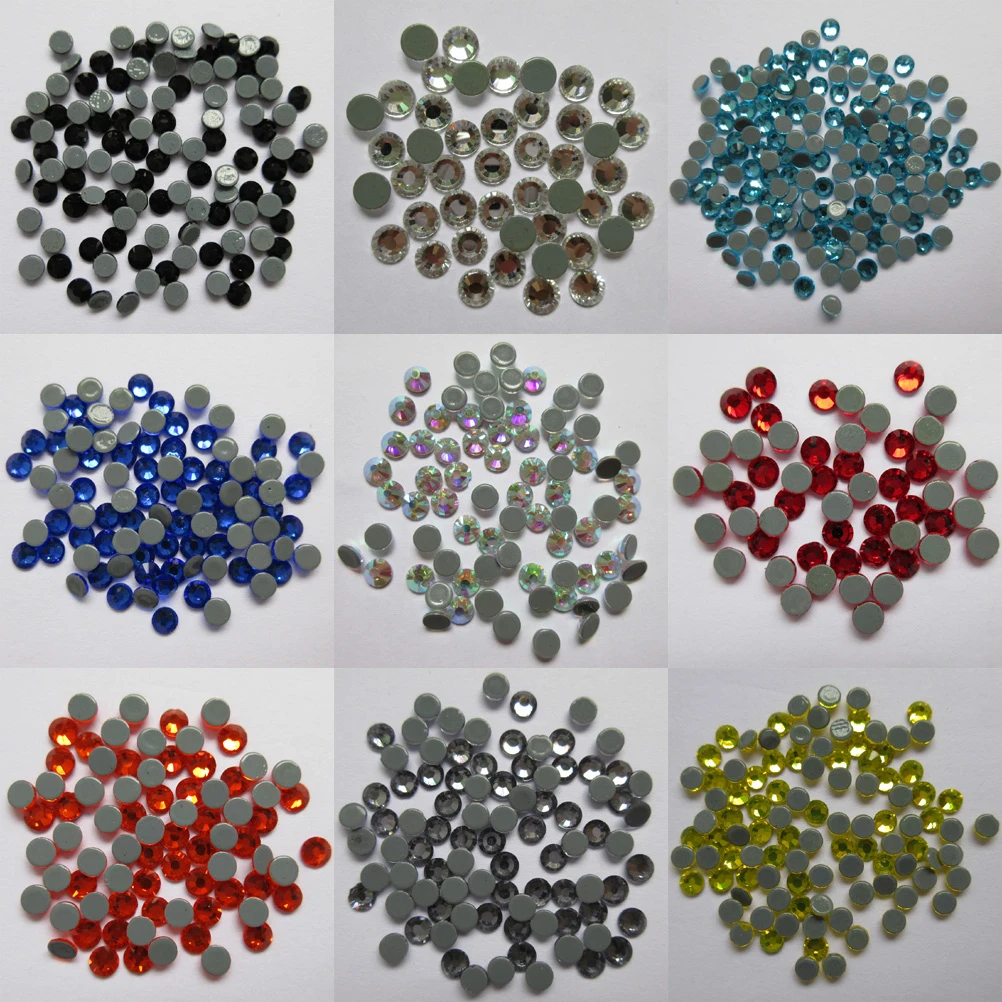 Разноцветный Кристальный AB Стразы с прямой основой Стекло стразы горячей