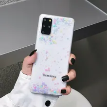 Fashion Glitter Dream Sequin Star Slicone Phone Case For Samsung A80 A90 A20E A10S A107 A20S A207 A70 A51 A71 Protect Back Cover