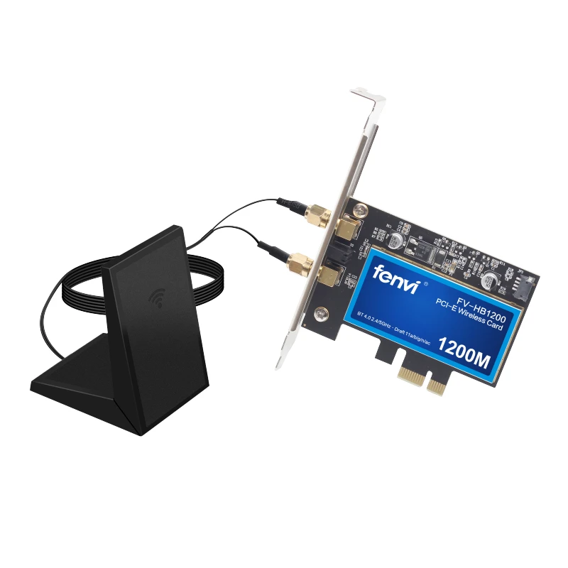 Черный 1200 Мбит/с Broadcom BCM94360CS2 Настольный PCI беспроводной адаптер WLAN Wi-Fi карта с BT4.0 802.11ac 2,4 г/5 ГГц для Hackintosh рабочего стола - Цвет: Черный