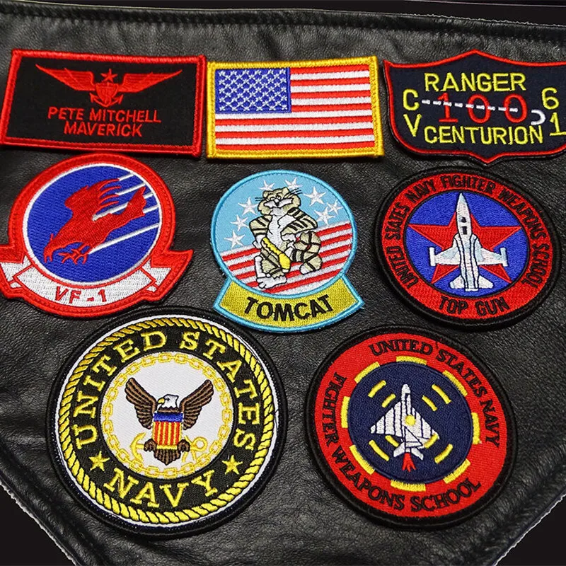 Лучший пистолет тест на полет патчи MAVERICK Ranger Velcros Tomcat US Navy Fighter школьный значок