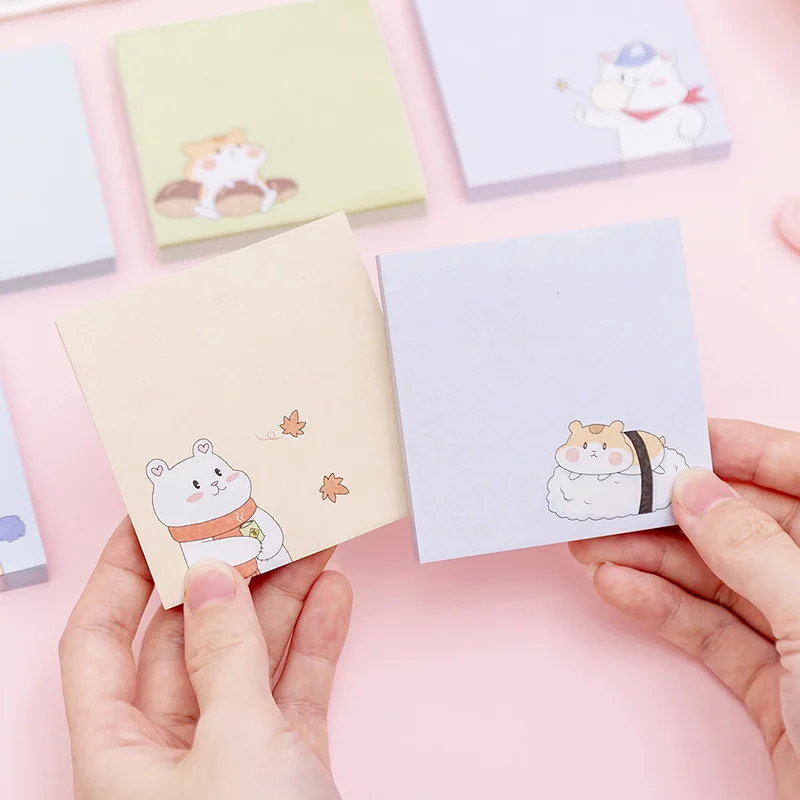 

Cute Creative Cartoon Four Seasons White Bear Sticky Notes Memo Pad Diary Stationary Flakes Scrapbook Decorative N Times Sticky