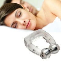 mini portable snore stopper round box anti snoring silicone nose clip magnetic stop snoring nose clip sleeping device