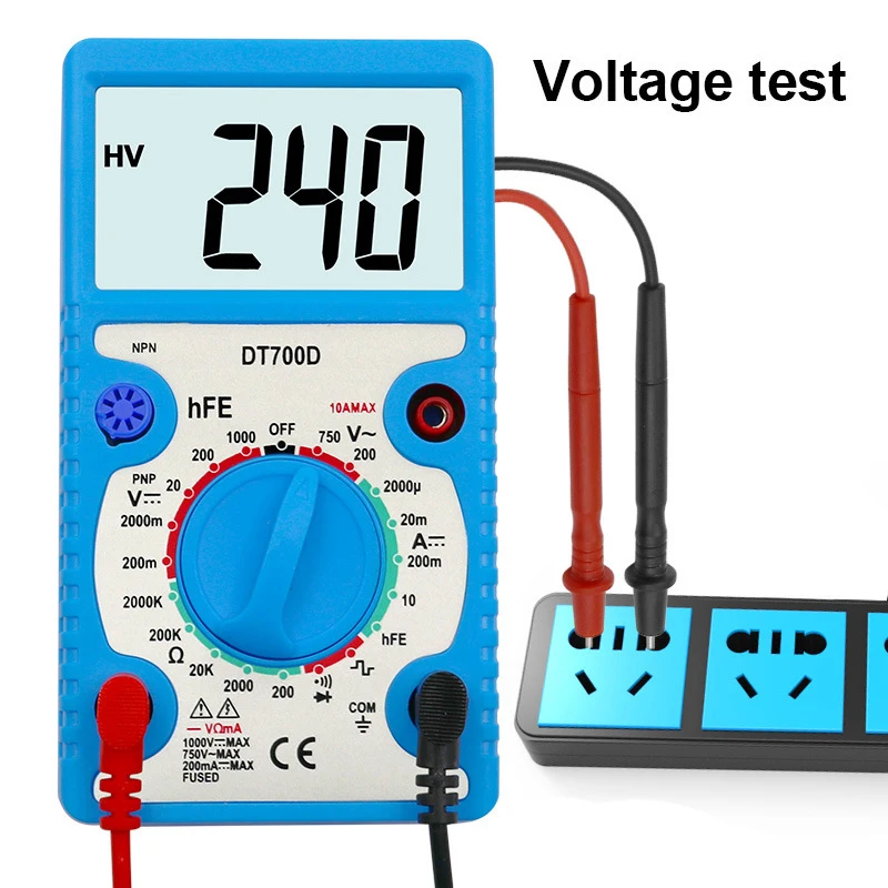 DT700D Large Screen Digital Multimeter Buzzer Mini Output voltmeter Ohm Tester | Инструменты