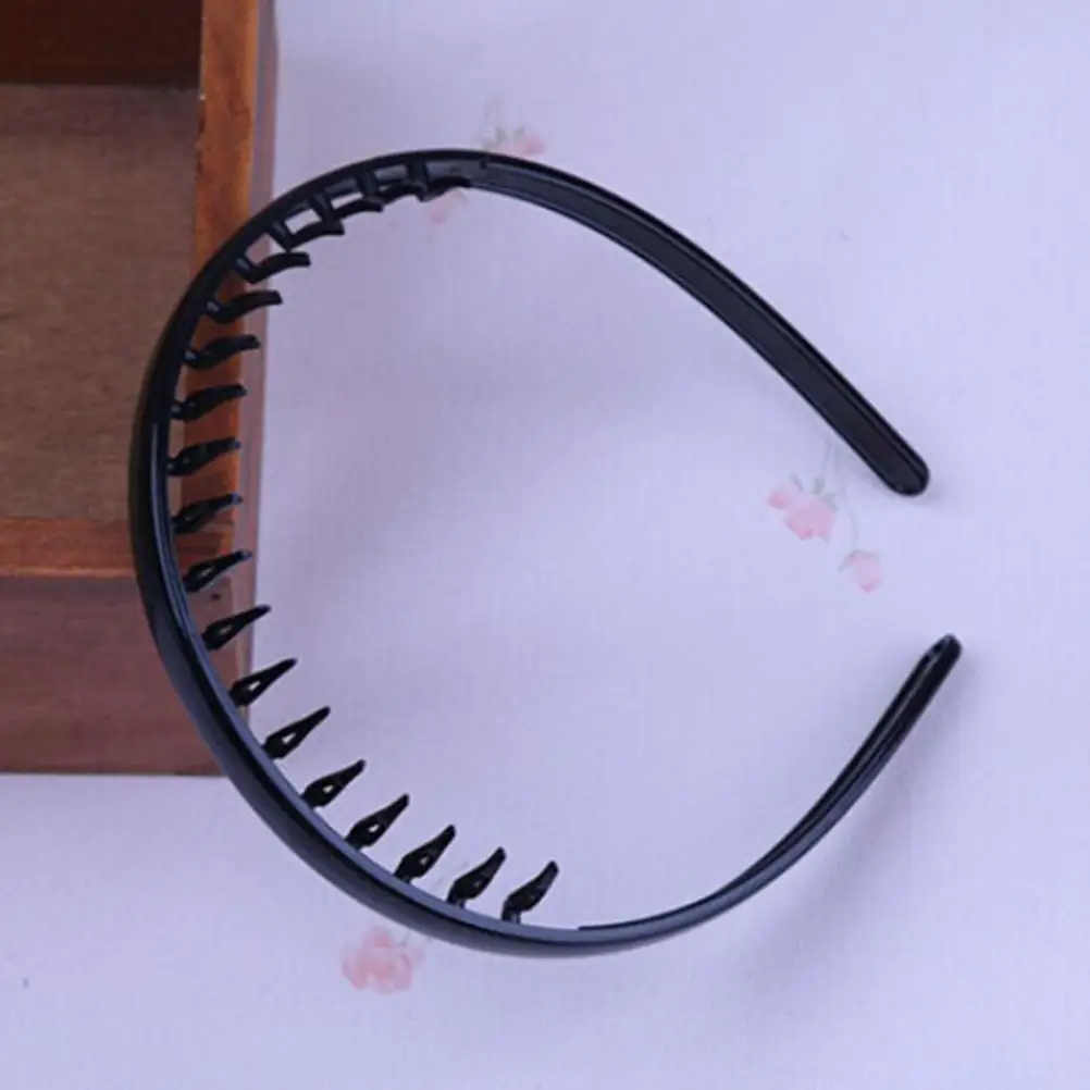 Black Fashion Mens Women Unisex Wavy Hair Head Hoop Band Sport Headband Hairband Accessories |