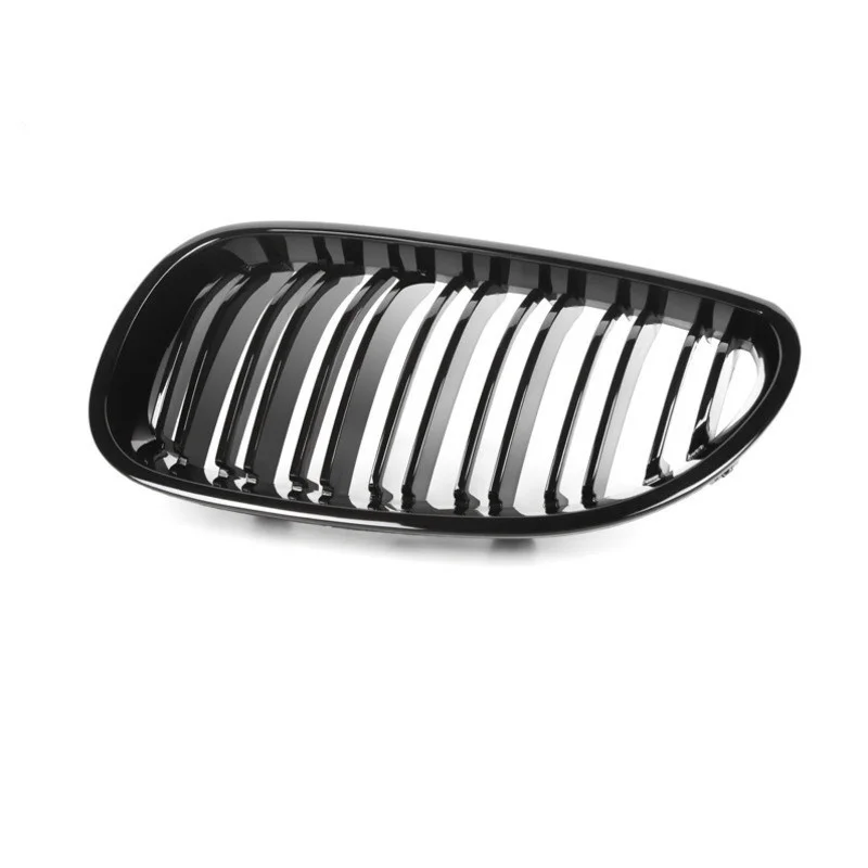

Body Kit Retrofit Racing Grills Single And Double Line Bright Black Front Air Intake Grille Fit For BMW Old 5 Series E60 E61