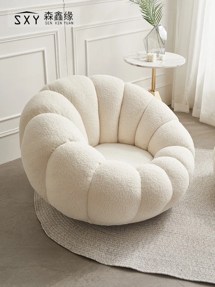 Кресло-диван Lazy sofa-тыква матрас из овечьей шерсти для одной спальни балкона