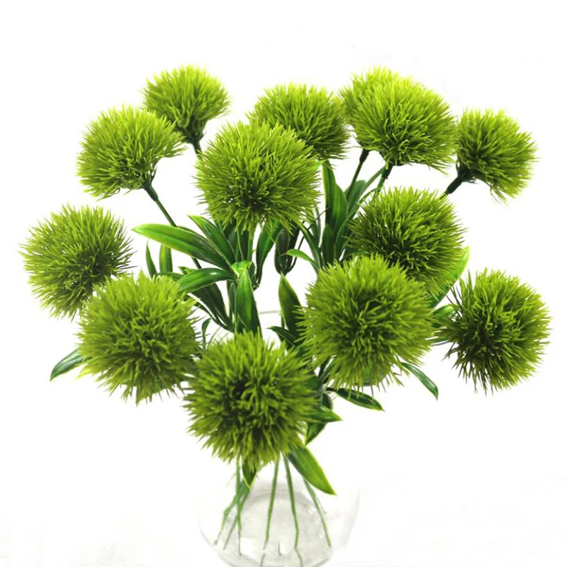 

5PC Artificial Flower Silk Dandelion Flower Head Small Fresh DIY Manual Simulation Plants Shooting Prop Wedding Scene Decoration