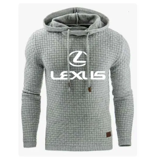 Толстовка мужская с логотипом автомобиля Lexus свитшот капюшоном спортивная
