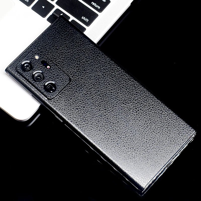 Роскошная кожаная наклейка на заднюю панель телефона SAMSUNG Galaxy S22 S21 + Note 20 Ultra 10 9 S20