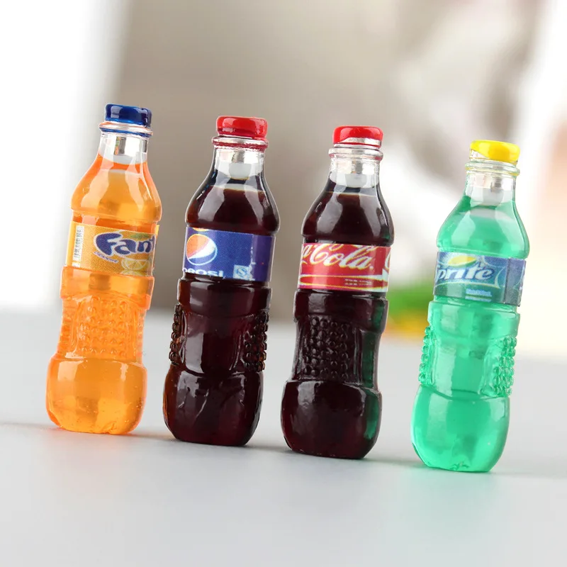 Eardrop drink soda bottle DIY handwork pendant material resin beverage juice key chain women accessories | Украшения и аксессуары