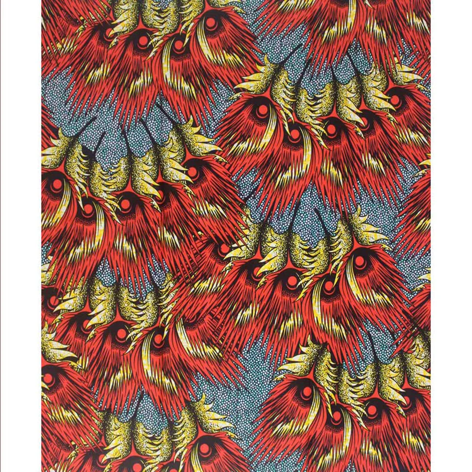 

Latest African Fabric Ankara Wax Textile/Kitenge/Pagnes for African dress 100% Cotton 6 yards YBGSW-204