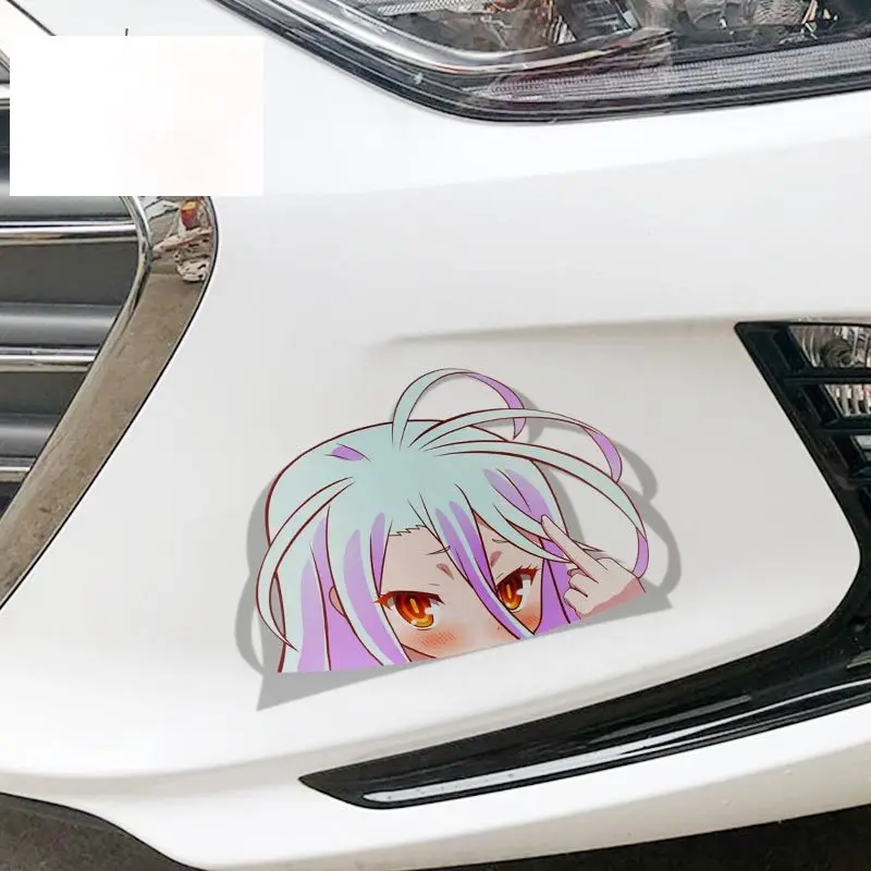 Виниловые наклейки для автомобиля Fuzhen Boutique внешние искусственные Shiro No Game Life Peeker
