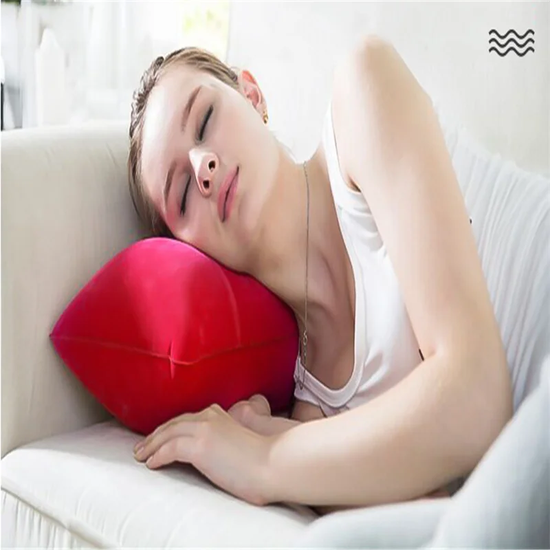 1 шт. наружная Портативная Складная воздушная надувная подушка двухсторонняя Флокированная подушка для путешествие Самолет Отель горячий по всему миру