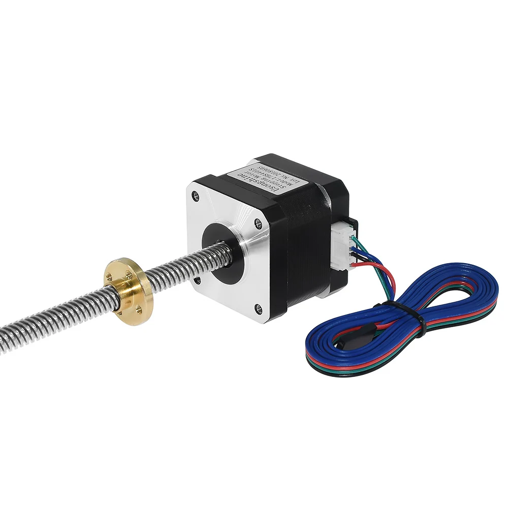 usongshine nema17 stepper motor 17hs4401 with t8 screw lead 8mm 300mm400mm 42 motor 42bygh motor with screw 3d printer parts free global shipping