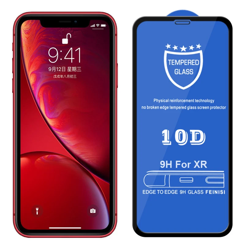 10pcs 10d tempered glass full glue cover curved screen protector film for iphone 13 pro max 12 mini 11 xs xr x 8 7 6 plus se free global shipping