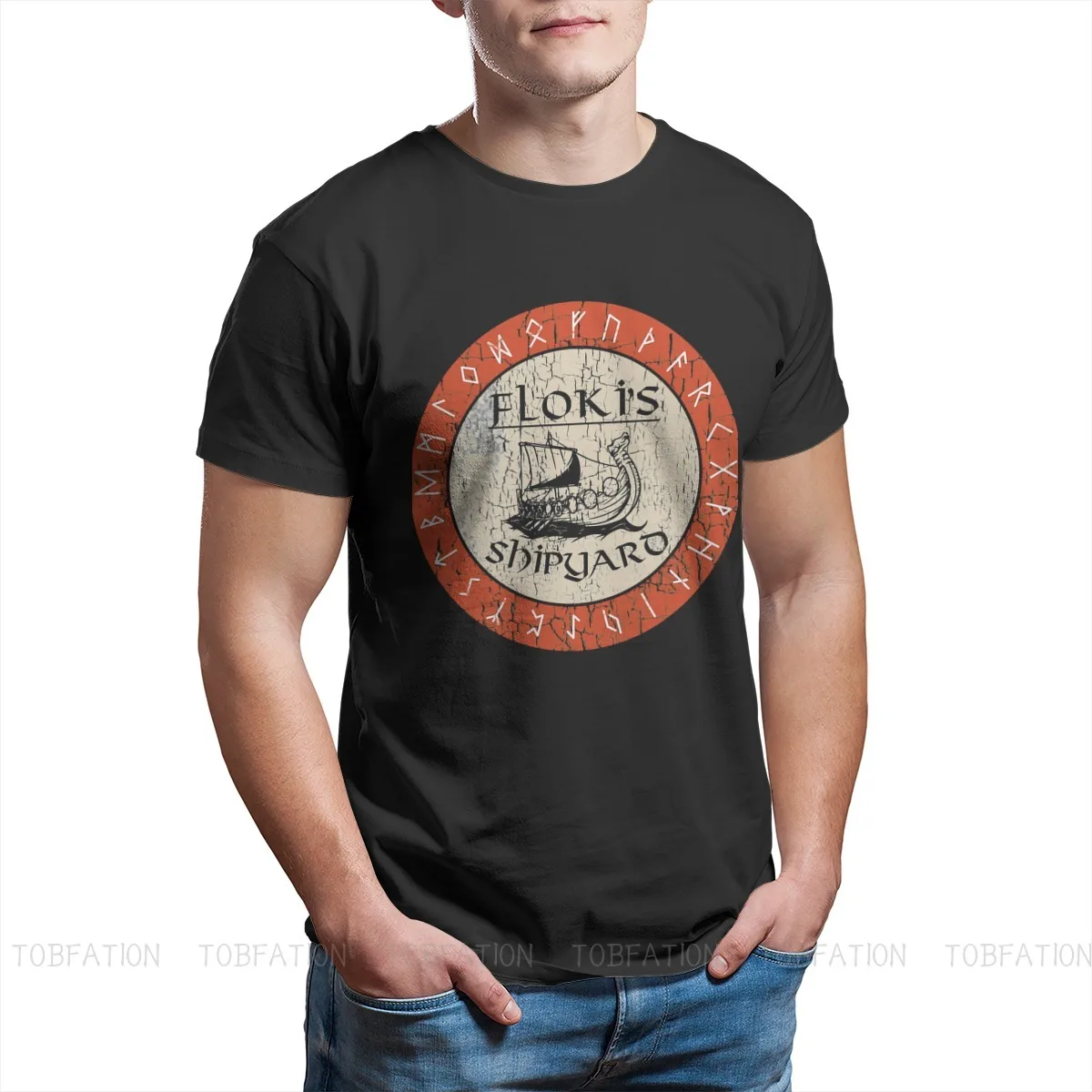 Мужские футболки в стиле скандинавской мифологии Freyja Freyr Loki yggdragil модные Flokis Shipyard