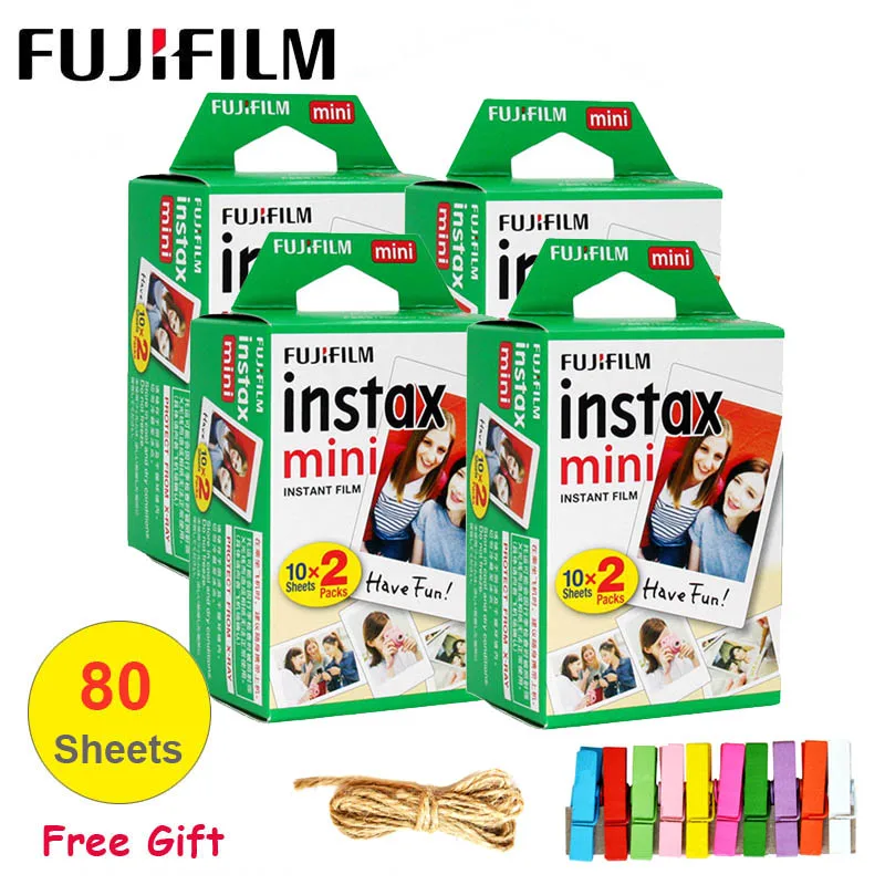 10-100 листов Fujifilm Instax Mini 9 8 пленка белая фотобумага для камеры Polaroid FUJI Instant Mini LiPlay 7s 70 90 - Цвет: 80 sheets