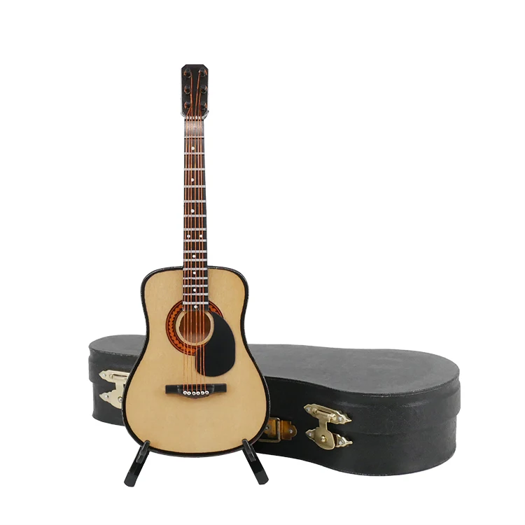 1/6 Масштаб Кукольный домик Акустическая Гитара Миниатюрный дом деревянный