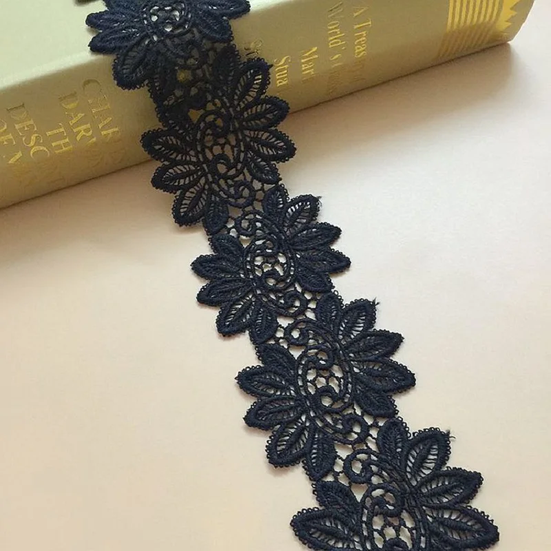 African Lace Fabric 2019 High Quality Wedding Decoration Trim DIY Water Soluble Milk Silk Embroidery Wide Fabrics | Дом и сад