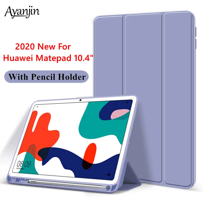 Легкий кожаный чехол подставка для Huawei MatePad 10 4 &quot2020 с держателем карандашом BAH3