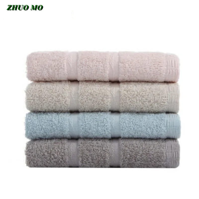 

ZHUO MO 4pcs Terry face towels 33*70cm cotton Soft Absorbent Towel bathroom for home Gift Bath Accesory towels for Adult