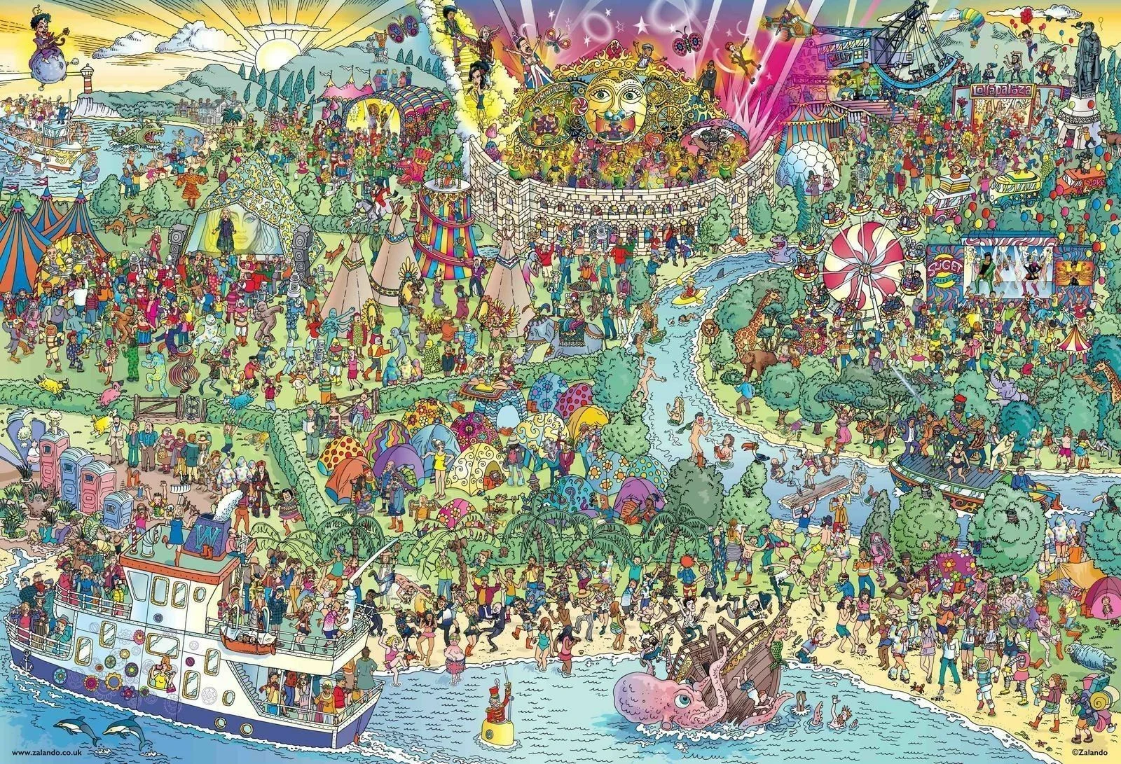 Фестиваль Wheres Waldo Художественная печать Шелковый плакат домашний Настенный
