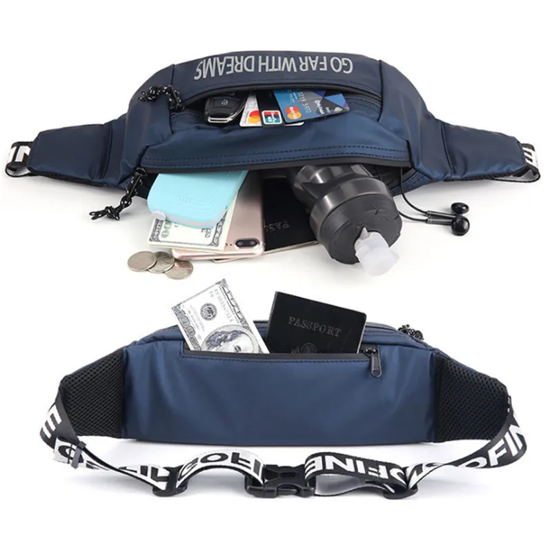 Унисекс Водонепроницаемая поясная сумка мужская повседневная на ремне