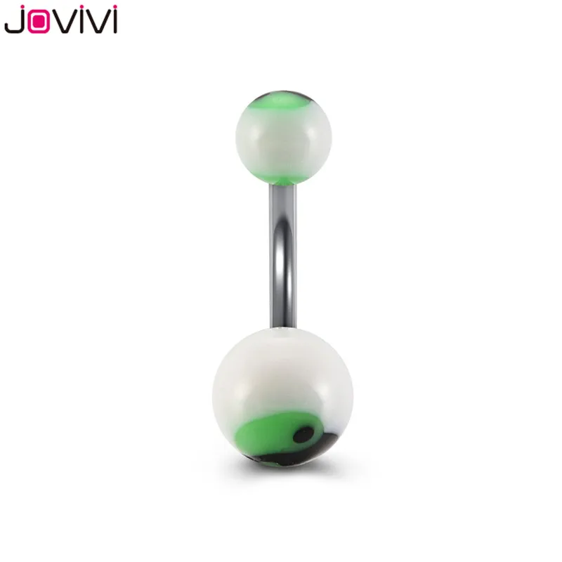 Jovivi Нержавеющая сталь Pin УФ смешанные живота Piercing Nombril оптом пупка Кольца Бар
