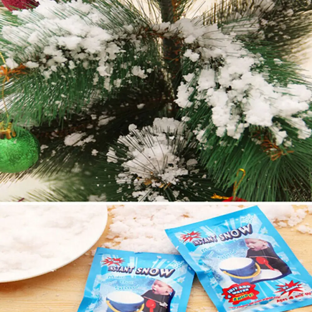 1 упаковка искусственный снег зима украшения Instant Snow Powder Снеж. Порошок пушистый