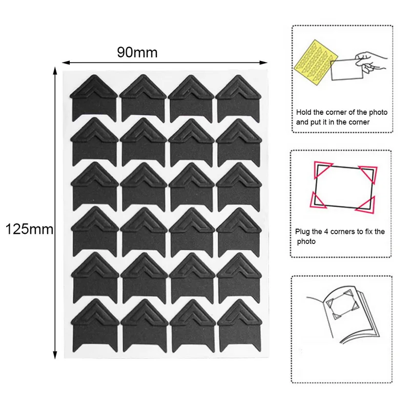 

DIY Vintage Corner Kraft Paper Stickers For Photo Albums Retro Scrapbook Sticker Scrapbooking Picture Frame Decoration