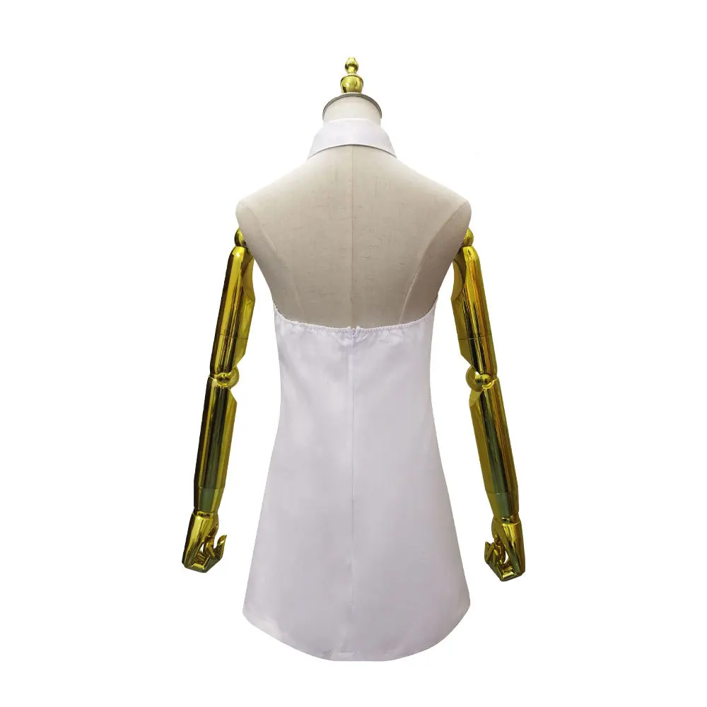 Anime The Seven Deadly Sins Wrath of the Gods Elizabeth Liones Cosplay Costume Women White Sleeveless Dress For Halloween Party |