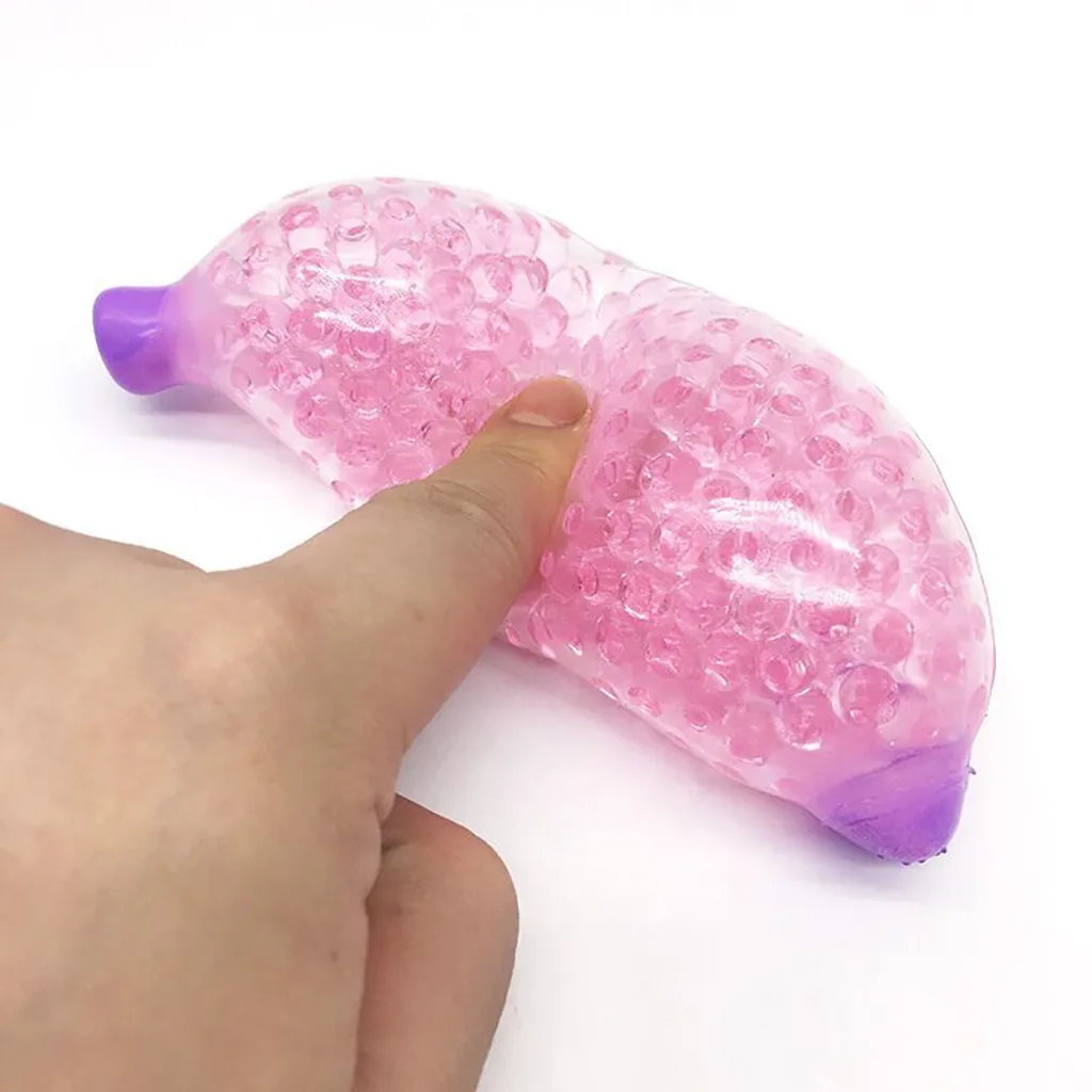 Spongy Banana Bead Stress Ball Toy Squeezable Squishies Relief Adult Child Funny Anti-stress Pop It Fidget Reliver | Игрушки и хобби