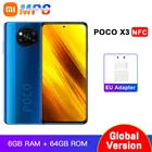 Глобальная версия Xiaomi POCO X3 NFC 6 Гб 64 Гб Snapdragon 732G Смартфон Xiaomi 64MP камера 5160 мАч 33 Вт мобильный телефон