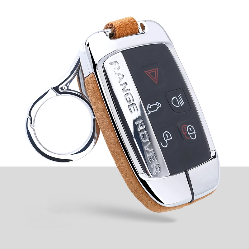 A-brown keychain 1 Автомобильный чехол для ключей, брелок для Land Rover A9 Range Rover Sport 4Evoque Freelander2 Discovery5 для Jaguar XEXJXJL XF C-X16 - Название цвета: A-brown keychain 1